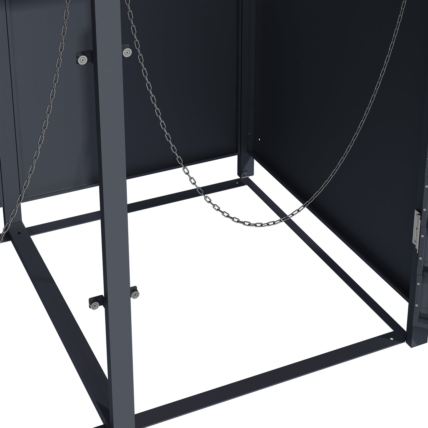 Mülltonnenboxen für 120l oder 240l als Set, anthrazit aus Metall, mit Pflanzwanne