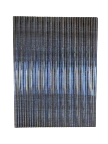 Mülltonnenbox mit Glastüre, Detailaufnahme der getönten Plexiglas-Front, UV resistend für mülltonnenboxen