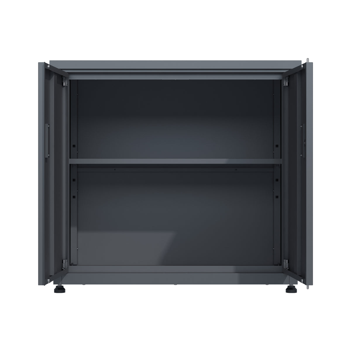 Grillschrank mit geoeffneten Türen