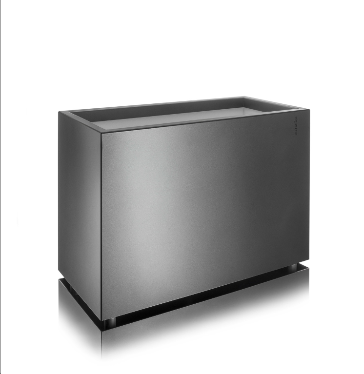 Raumteiler ''Metallico Carlo High Box'' Rechteckig Chromstahl - 70x35x80cm - F1076