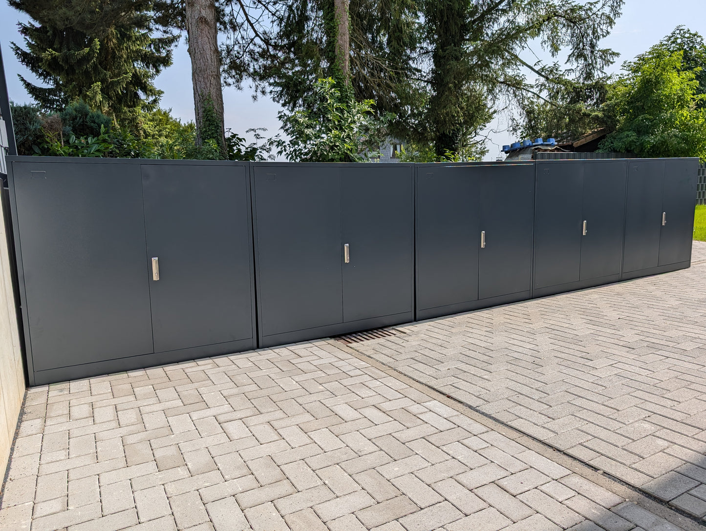 Fahrradgarage für E-Bikes "Container 2 Bikes" - Maße: H 125 x B 130 x T 204 cm