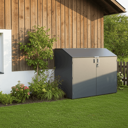 2er-Fahrradgarage-seitlich-oeffnend-aus-Metall-in-anthrazit-Family---Masse_-H-150-x-B-100-x-T-200-cm