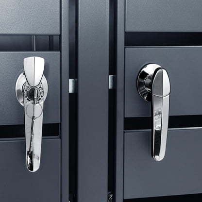 Mülltonnenboxen für 120l oder 240l als Set, anthrazit aus Metall, mit Pflanzwanne