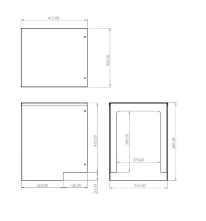 Bodenhauben-Abdeckung für LG Therma V Wärmepumpe – Schutz des Anschluss- und Sockelbereichs vor Kälte, Frost und Feuchtigkeit