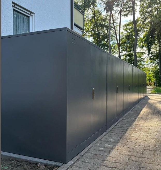 E-Bike Fahrradgarage Container grau