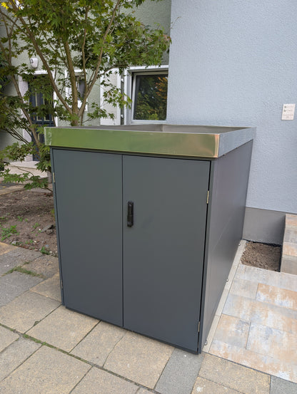 3er Fahrradgarage Statement - Maße: H 126 x B 113 x T 204 cm
