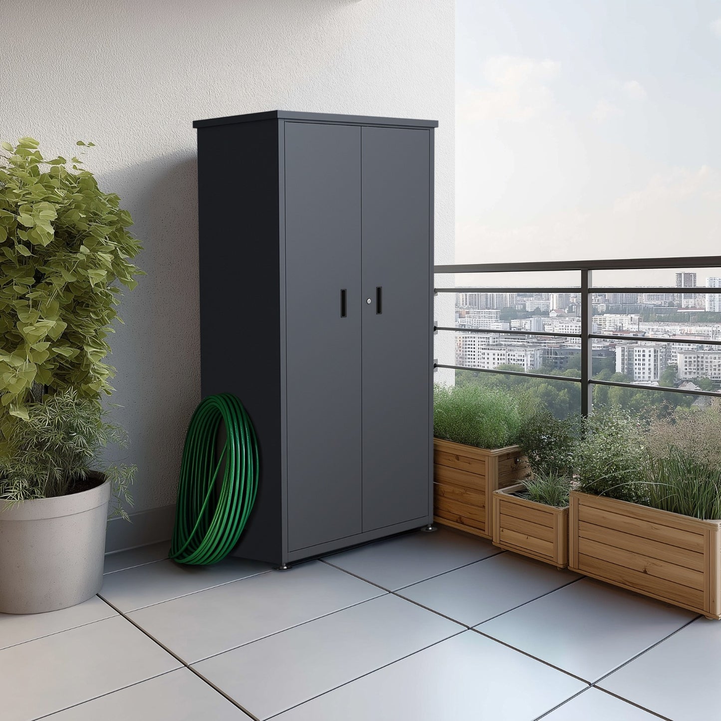 Geräteschrank - Maße: H 185,5 x B 90 x T 65 cm