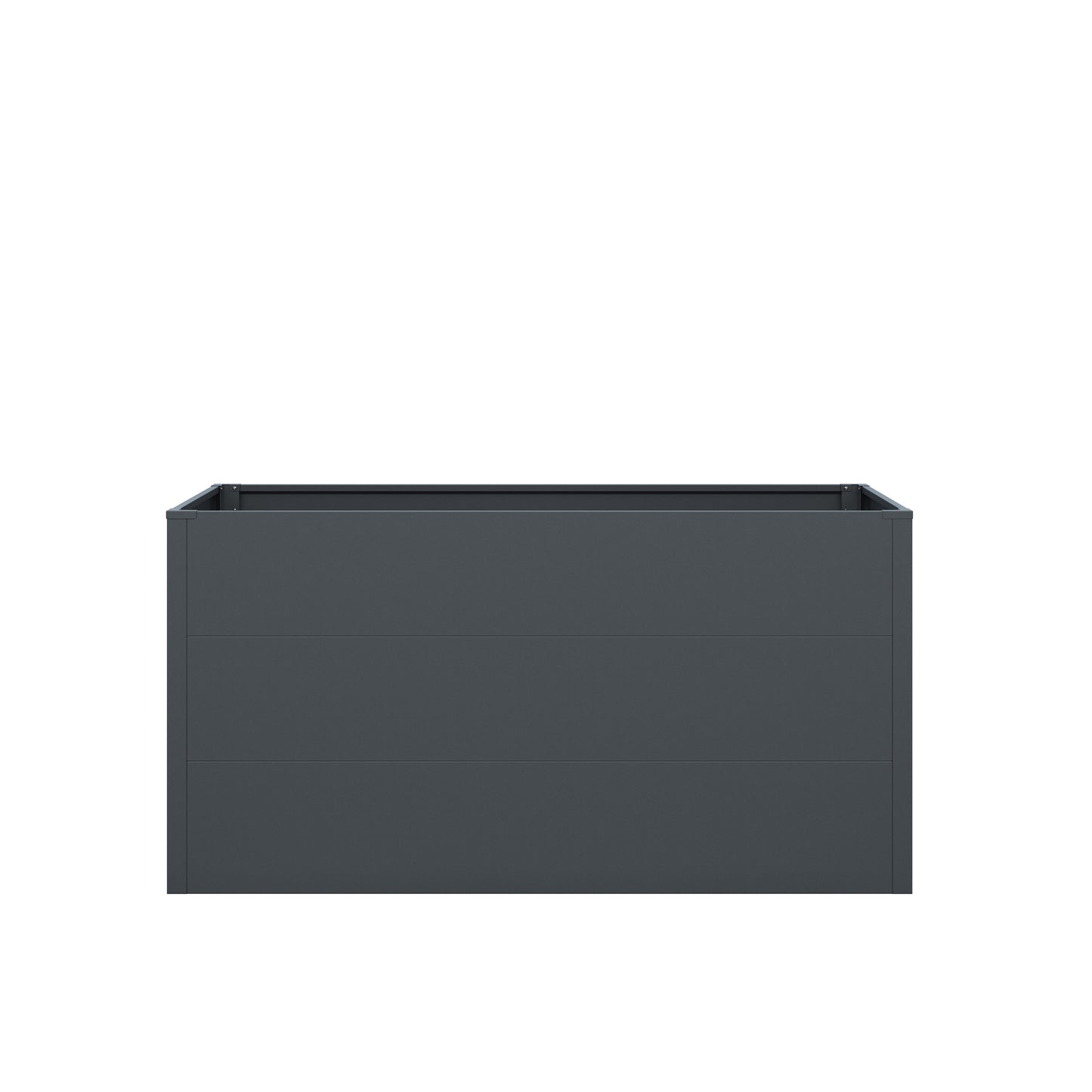 Hochbeet Metall anthrazit XL - hochwertiges Gartenbeet mit Drainage