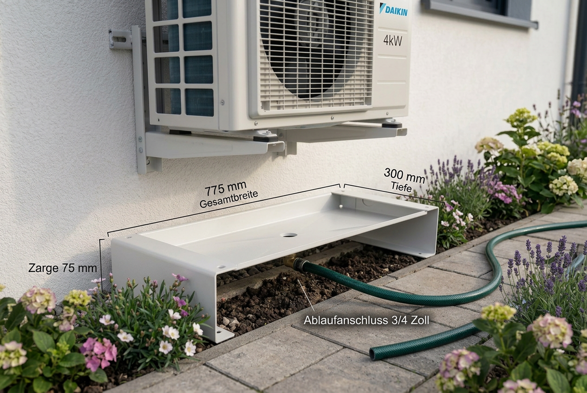 Kondensaat_Wanne_fuer_Daikin Wärmepumpe