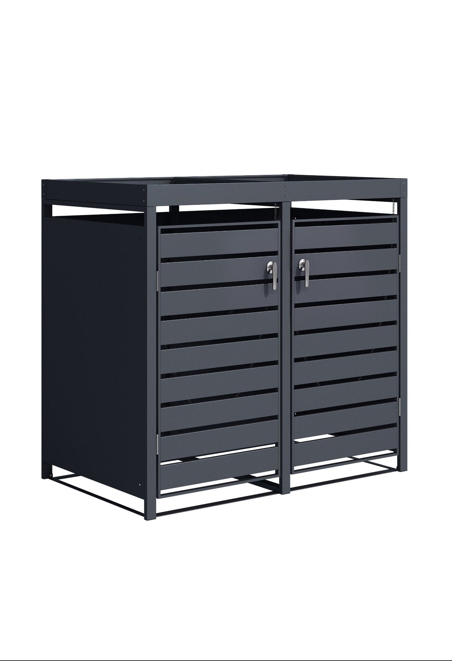 Muelltonnenbox_Pflanzwanne_Griffe_chrom_anthrazit_abschliessbar