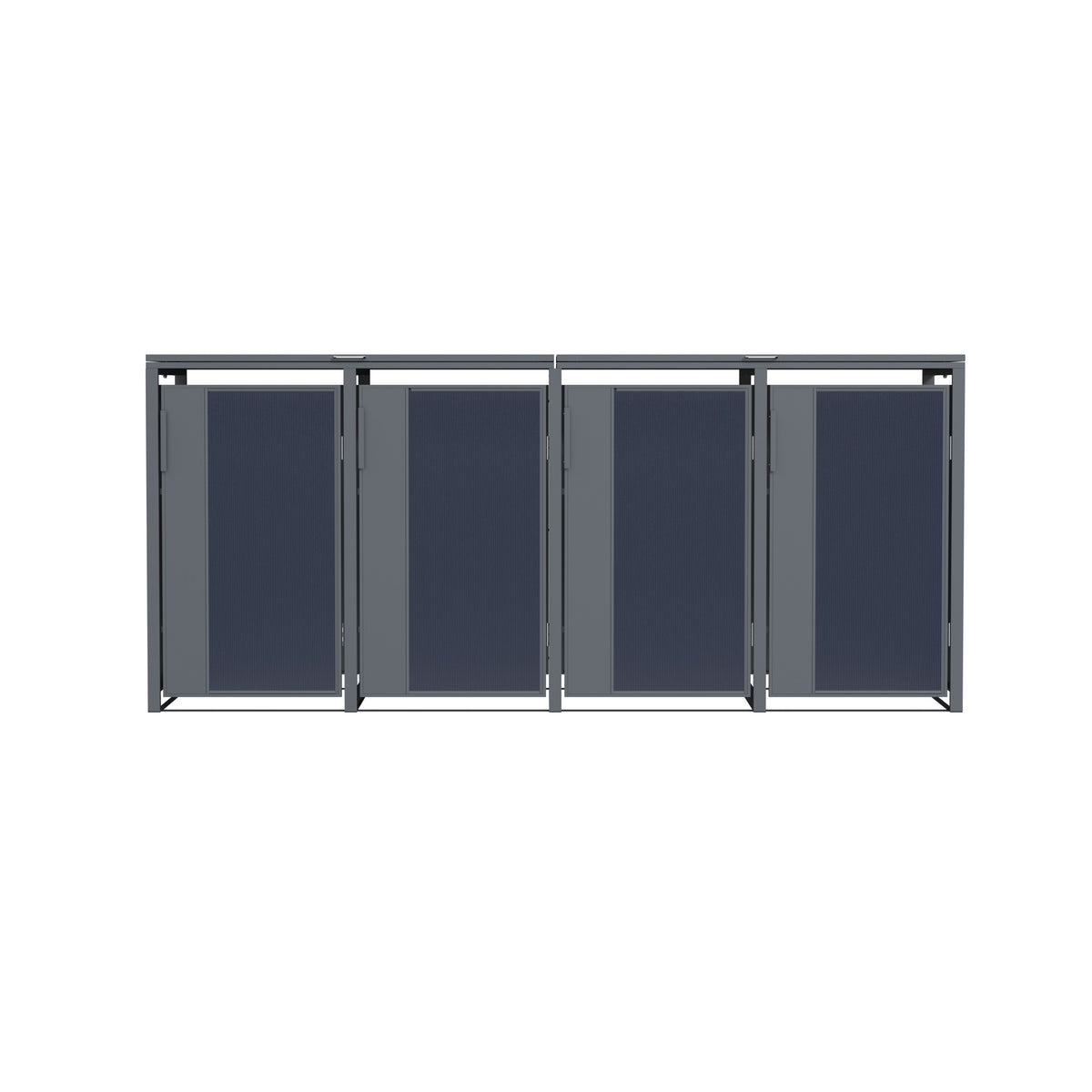 Muelltonnenboxen_4er_mit_Deckel_in_anthrazit_Metall_mit_Glastueren