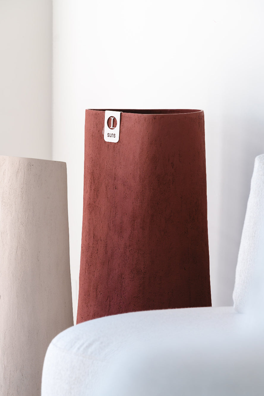 Boden Vase Rot aus der Rondello Serie Luca Lifestyle