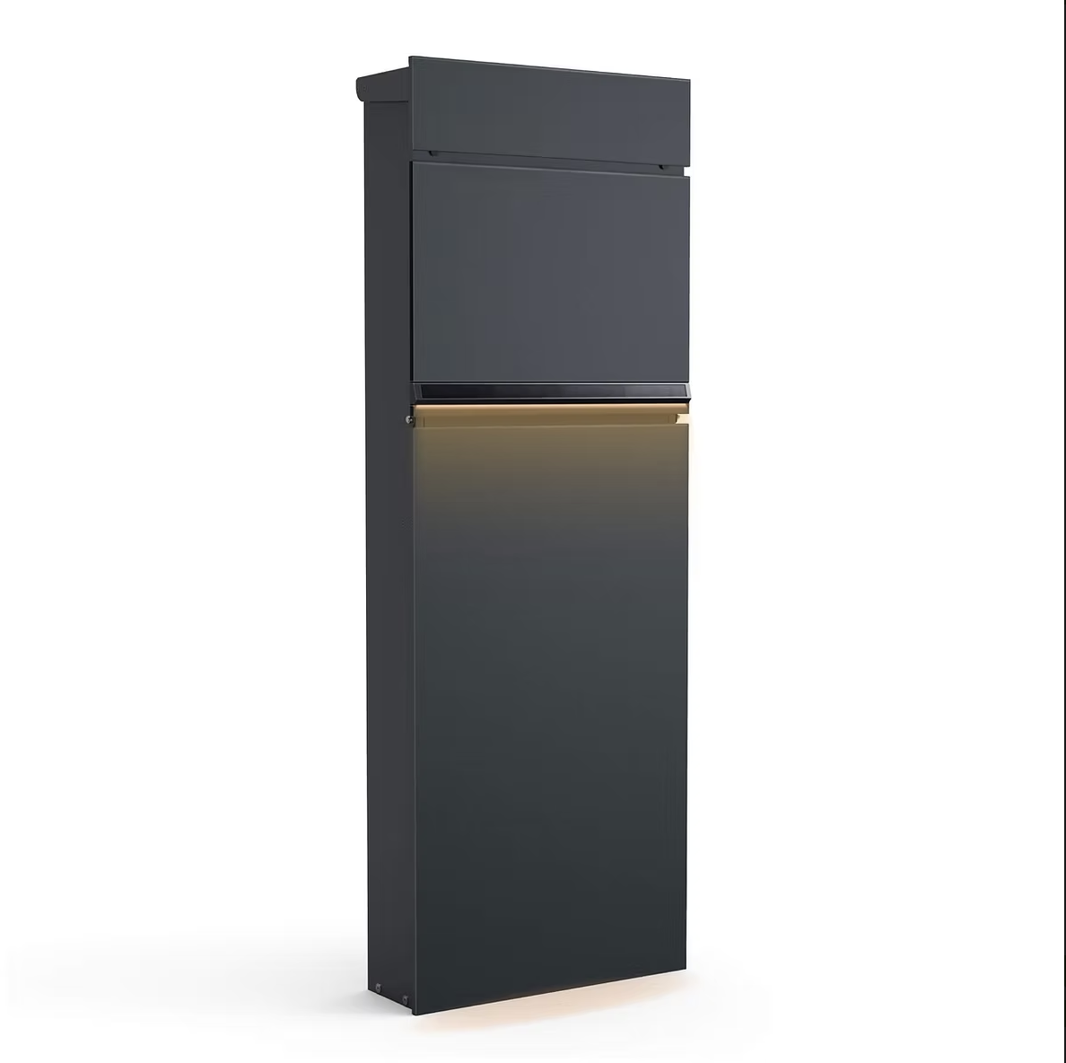 Standbriefkasten mit LED beleuchtetem Adressfeld