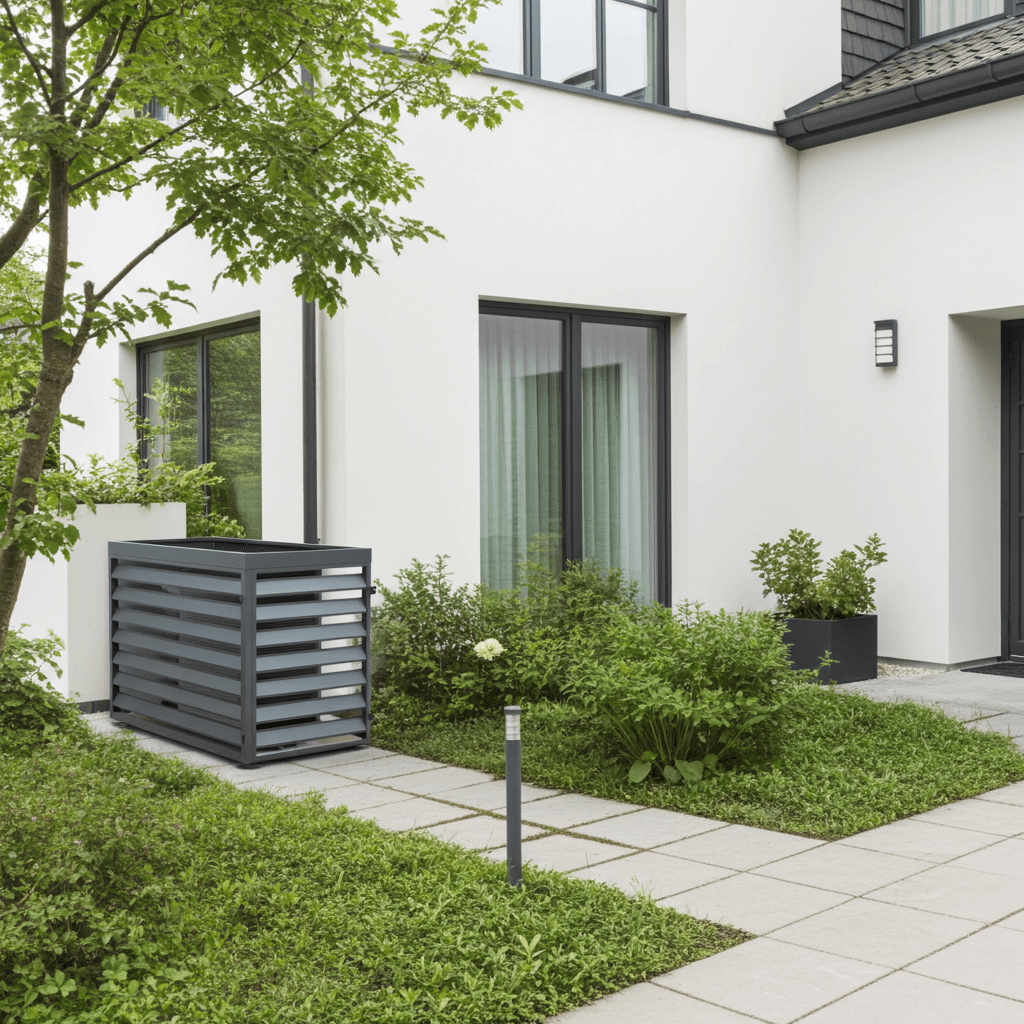 Waermepumen Abdeckung Air für Bosch Waermepumpen aus Metall in anthrazit