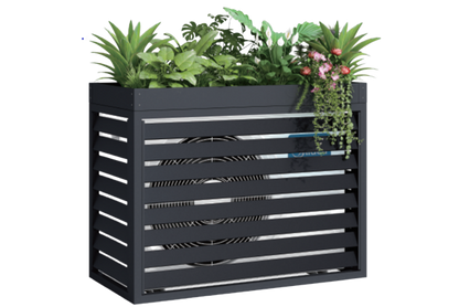 Wärmepumpen Abdeckung 90x75x130 cm - handgefertigte Metallverkleidung anthrazit