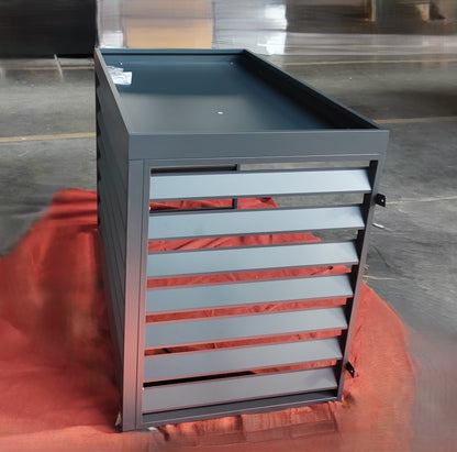 Wärmepumpen Abdeckung XL Air in Metall anthrazit mit Pflanzwanne