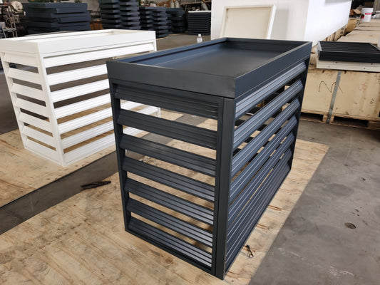 Wärmepumpen Abdeckung nach Maß - handgefertigt