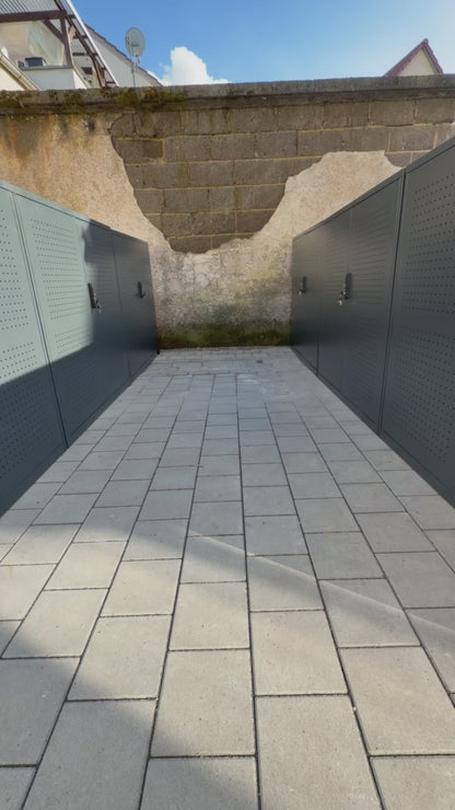 E-Bike Fahrradgarage mit Belüftung und sicherem Zylinderschloß