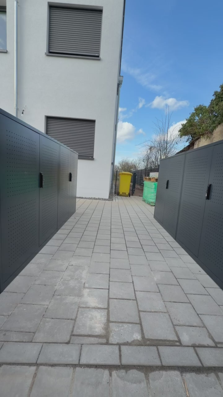 Video E-Bike Fahrradgarage als Reihenanlage